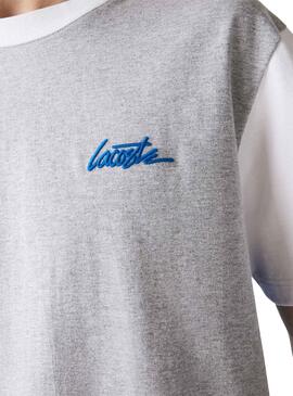 Camiseta Lacoste Live Gris Para Hombre