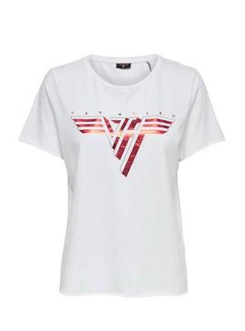 Camiseta Only Van Halen Blanco