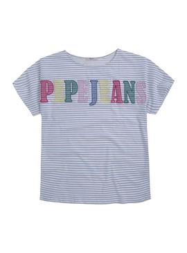 Camiseta Pepe Jeans Leona Rayas Para Mujer