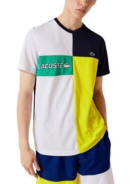 Camiseta Lacoste Sport Colorblock Para Hombre