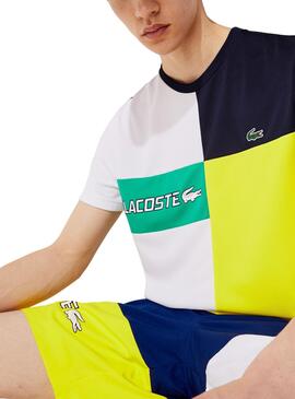 Camiseta Lacoste Sport Colorblock Para Hombre