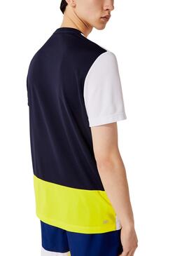 Camiseta Lacoste Sport Colorblock Para Hombre