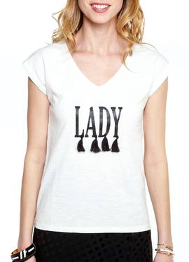 Camiseta Naf Naf Lady Blanco Para Mujer