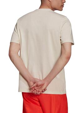 Camiseta Adidas Essential Beige Para Hombre