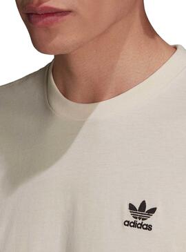 Camiseta Adidas Essential Beige Para Hombre