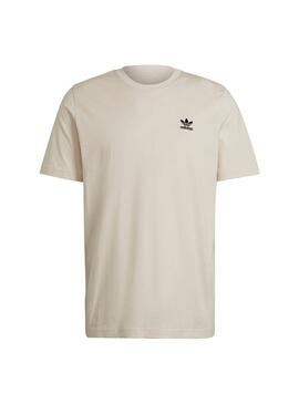 Camiseta Adidas Essential Beige Para Hombre