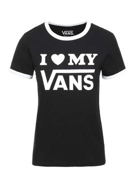 Camiseta Vans Love Ringer Negro Mujer