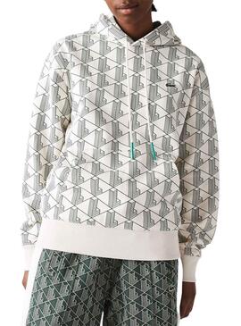 Sudadera Lacoste LIVE Blanca Y Negra Unisex