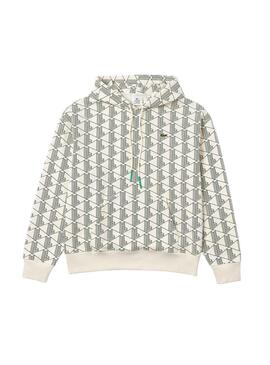 Sudadera Lacoste LIVE Blanca Y Negra Unisex