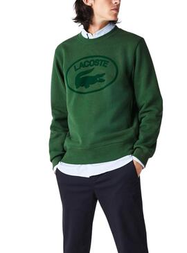 Sudadera Lacoste Básica Cocodrilo Verde Hombre