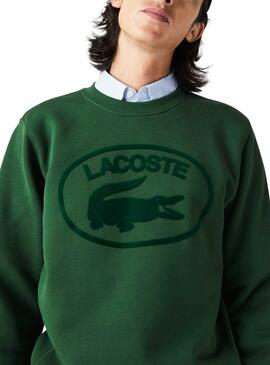 Sudadera Lacoste Básica Cocodrilo Verde Hombre