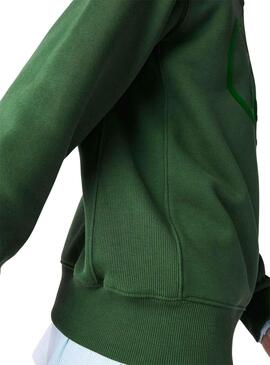 Sudadera Lacoste Básica Cocodrilo Verde Hombre