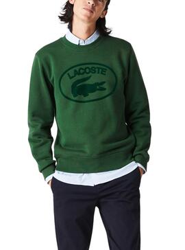 Sudadera Lacoste Básica Cocodrilo Verde Hombre