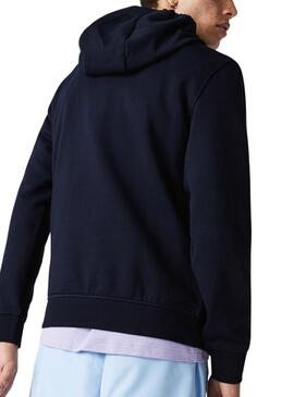 Sudadera Lacoste Basic Hood Azul Marino Hombre