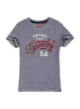 Camiseta Superdry 54 Goods Azul Para Mujer