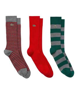 Pack 3 Calcetines Lacoste Multicolor Para Hombre