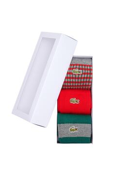 Pack 3 Calcetines Lacoste Multicolor Para Hombre