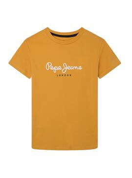 Camiseta Pepe Jeans New Art Amarilla Para Niño