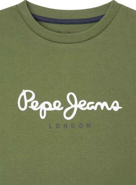 Camiseta Pepe Jeans New Art Verde Para Niño
