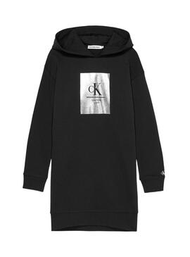 Vestido Calvin Klein Sudadera Logo Future Negro