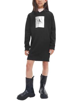 Vestido Calvin Klein Sudadera Logo Future Negro