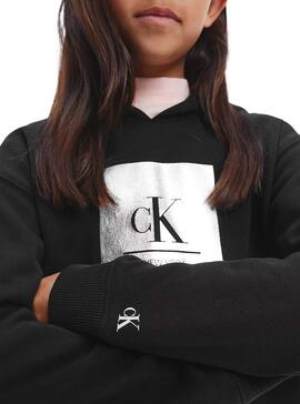 Vestido Calvin Klein Sudadera Logo Future Negro