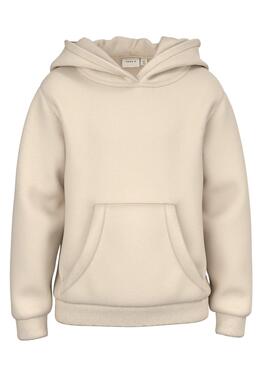 Sudadera Name It Lena Capucha Beige Para Niña