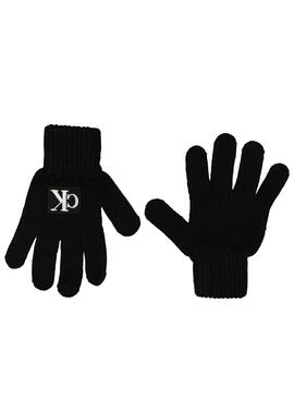 Guantes Calvin Klein Monogram Rib Negros Unisex