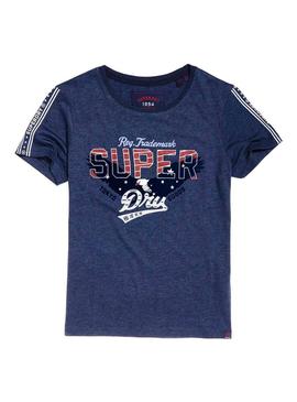 Camiseta Superdry Eagle Star Azul Mujer