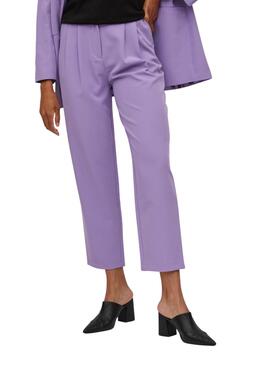 Pantalón Vila Ashara Pinzas Lila Para Mujer