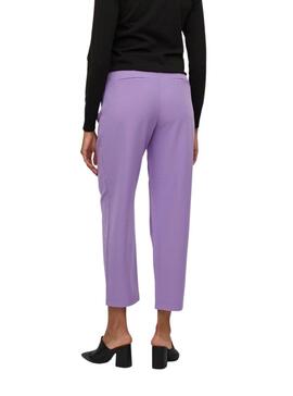 Pantalón Vila Ashara Pinzas Lila Para Mujer