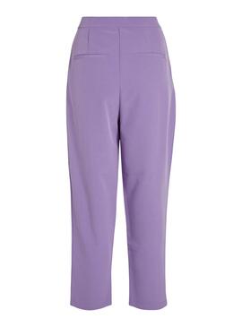 Pantalón Vila Ashara Pinzas Lila Para Mujer