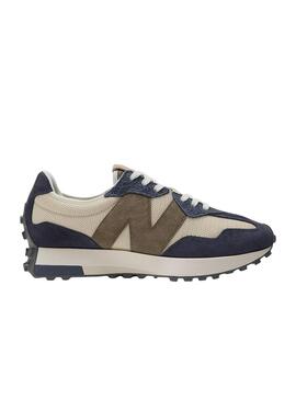 Zapatillas New Balance 327 Beige y Marino Hombre