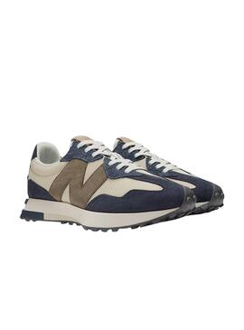 Zapatillas New Balance 327 Beige y Marino Hombre