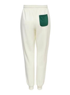 Pantalón Only Cana Block Beige Para Mujer