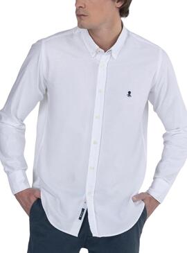 Camisa El Pulpo Oxford Blanca Para Hombre