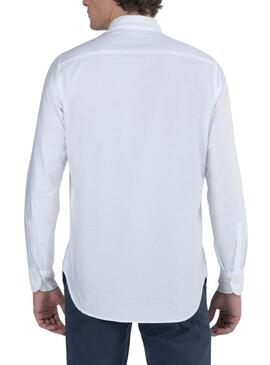 Camisa El Pulpo Oxford Blanca Para Hombre