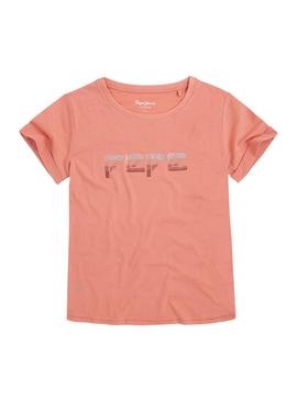 Camiseta Pepe Jeans Maggie Naranja Mujer
