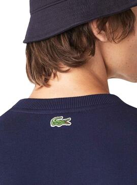 Sudadera Lacoste Básica Marino Para Hombre