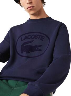 Sudadera Lacoste Básica Marino Para Hombre