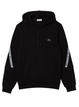 Sudadera Lacoste Básica Capucha Gris Para Hombre