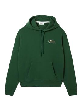 Sudadera Lacoste Básica Con Capucha Verde Hombre