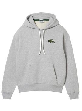 Sudadera Lacoste Básica Con Capucha Gris Hombre