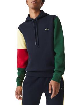 Sudadera Lacoste Colorblock Capucha Marina Hombre