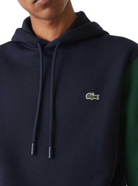 Sudadera Lacoste Colorblock Capucha Marina Hombre