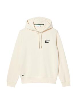 Sudadera Lacoste Classic Fit Beige Para Hombre