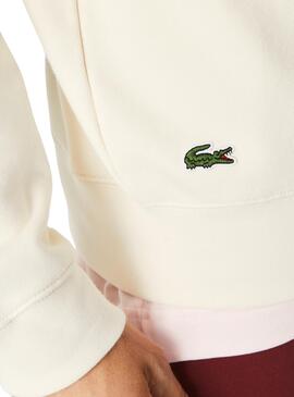 Sudadera Lacoste Classic Fit Beige Para Hombre