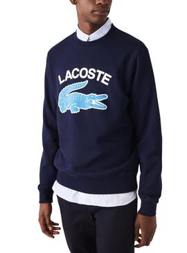 Sudadera Lacoste Cocodrilo Marino Para Hombre