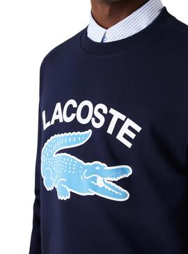 Sudadera Lacoste Cocodrilo Marino Para Hombre