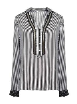 Camisa Naf Naf Rayas Negro Mujer
